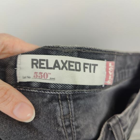 Vintage Levi's 550‎ Jeans Mens 30x30 Relaxed Fit Y2K Charcoal Wash Straight Leg - Picture 8 of 11
